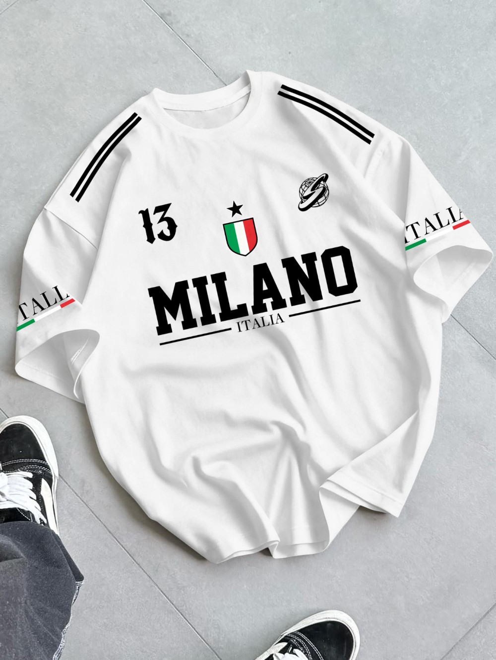 Street Fashion Milan - Europäisches und amerikanisches Herren-Sommer-T-Shirt mit kreativem