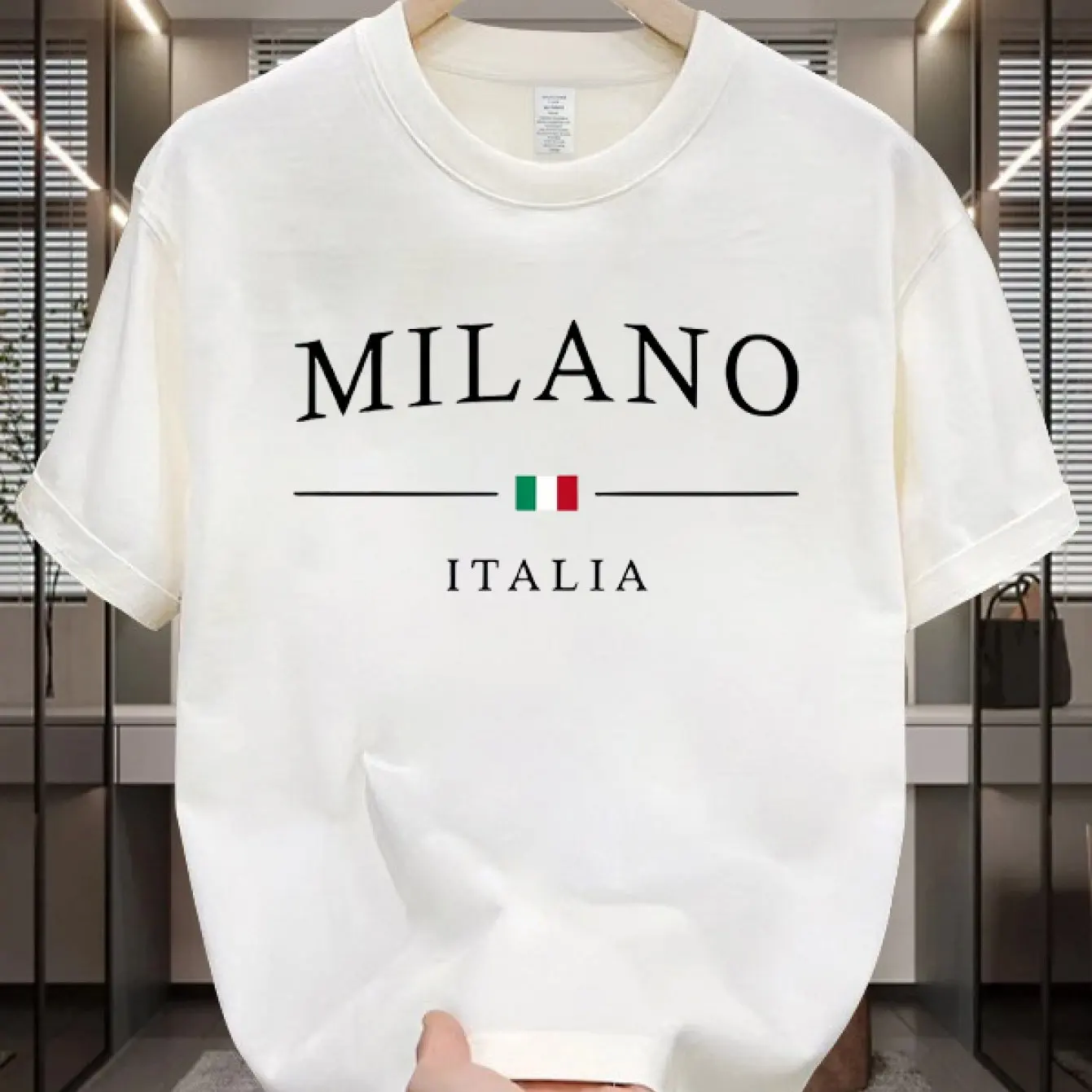 Street Fashion Milan - Milan Italia Herren T-Shirt Italienische Mode