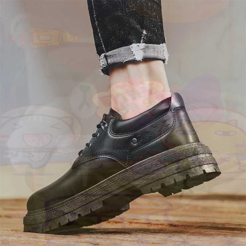 Street Fashion For Short Guys - Dunkles Naturleder, modische Turnschuhe, Tennis-Herren-Turnschuhe, modische