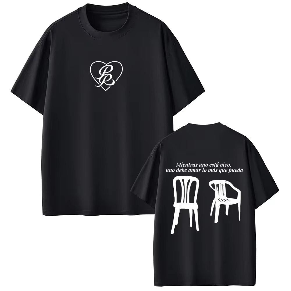 Foto Street Fashion - 2026 Bestseller Rapper Bad Bunny T-Shirt