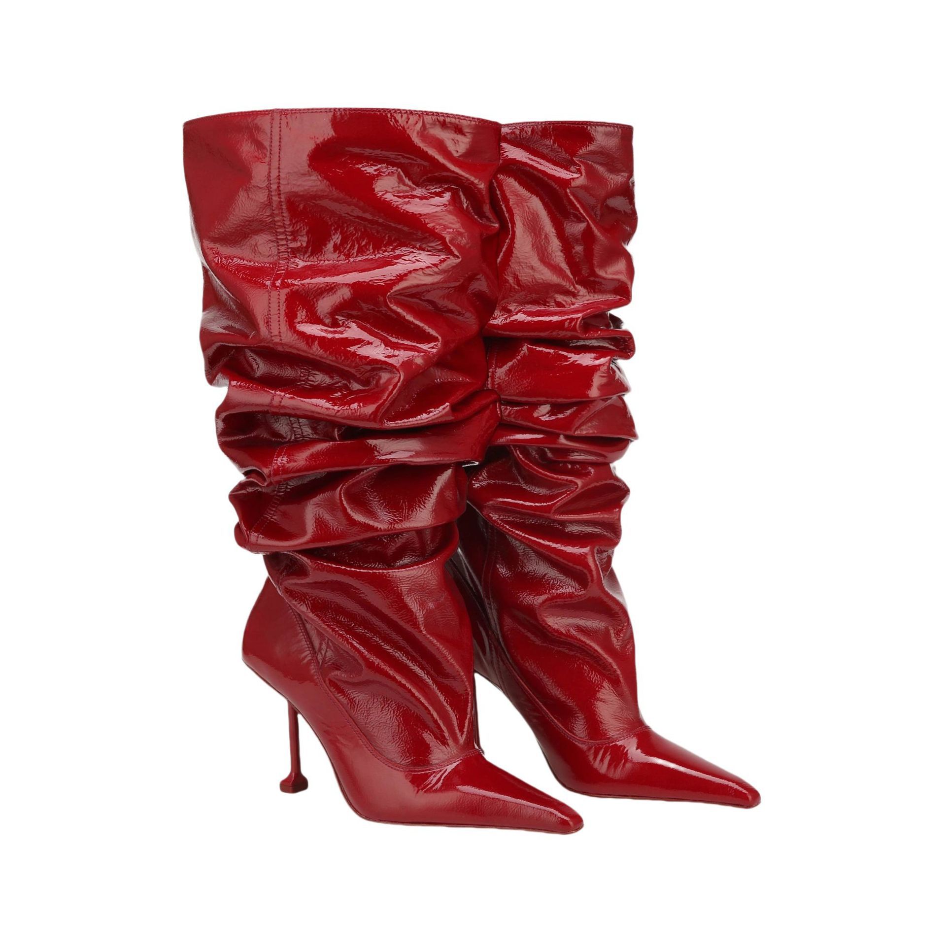 Street Fashion Europe - Europa und Amerika Damen-Stiefel aus Lackleder,