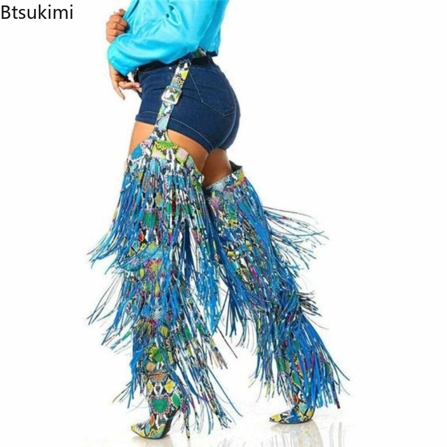 Street Fashion Model - 2026 mode Damen Über Knie Gürtel