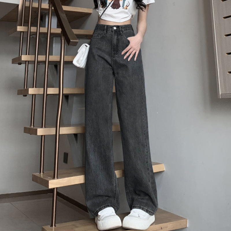 Street Fashion Vintage - Frau Vintage weites Bein Jeans Mädchen