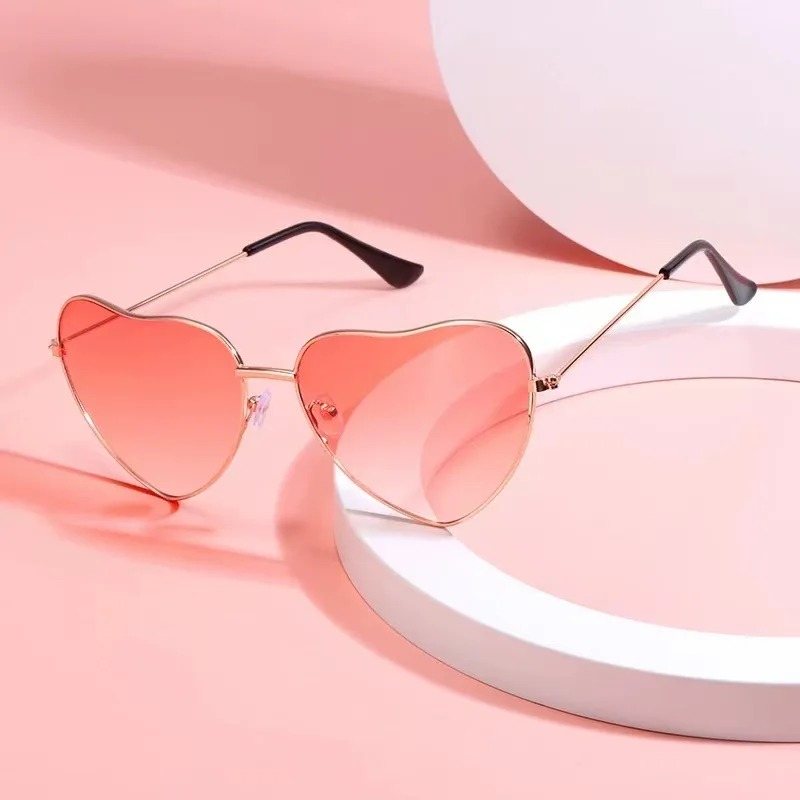 Street Fashion Vintage - Modische herzförmige Metall-Sonnenbrille im Vintage-Stil, trendige