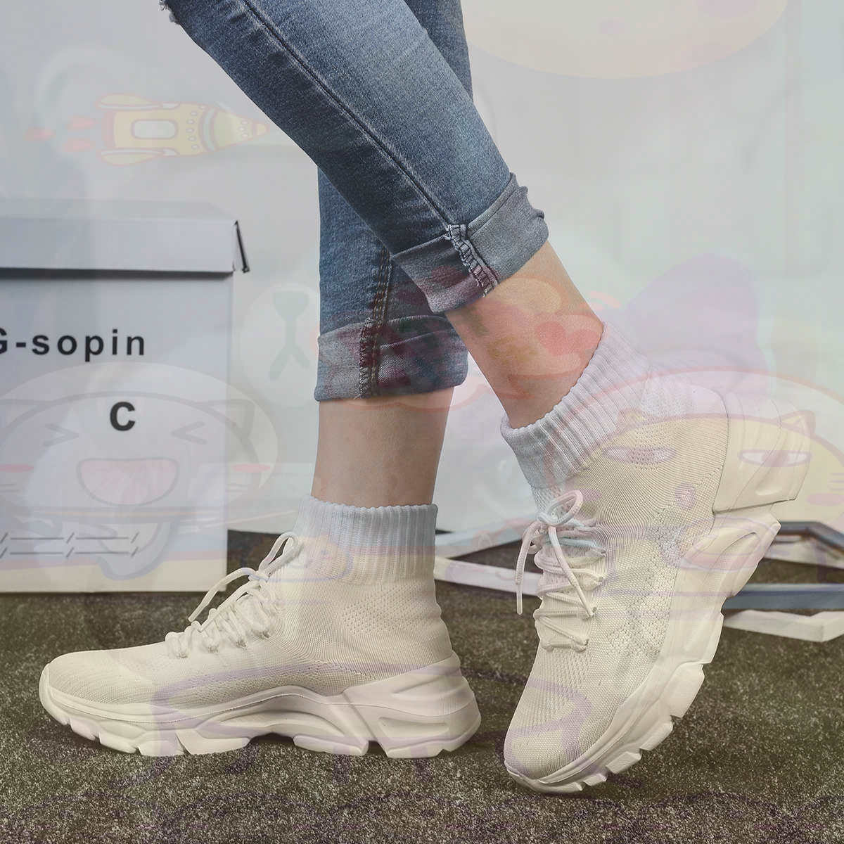 Asian Street Fashion Girls - Erhöht die Körpergröße Sommer Basketbälle Basketball