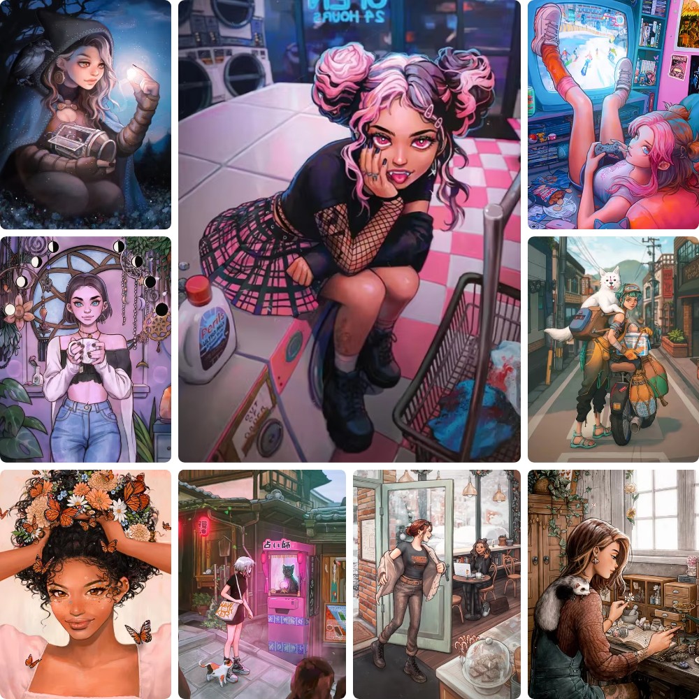 5D DIY Trendige City-Lady Diam – Street Fashion Europe Bewertung und Preis