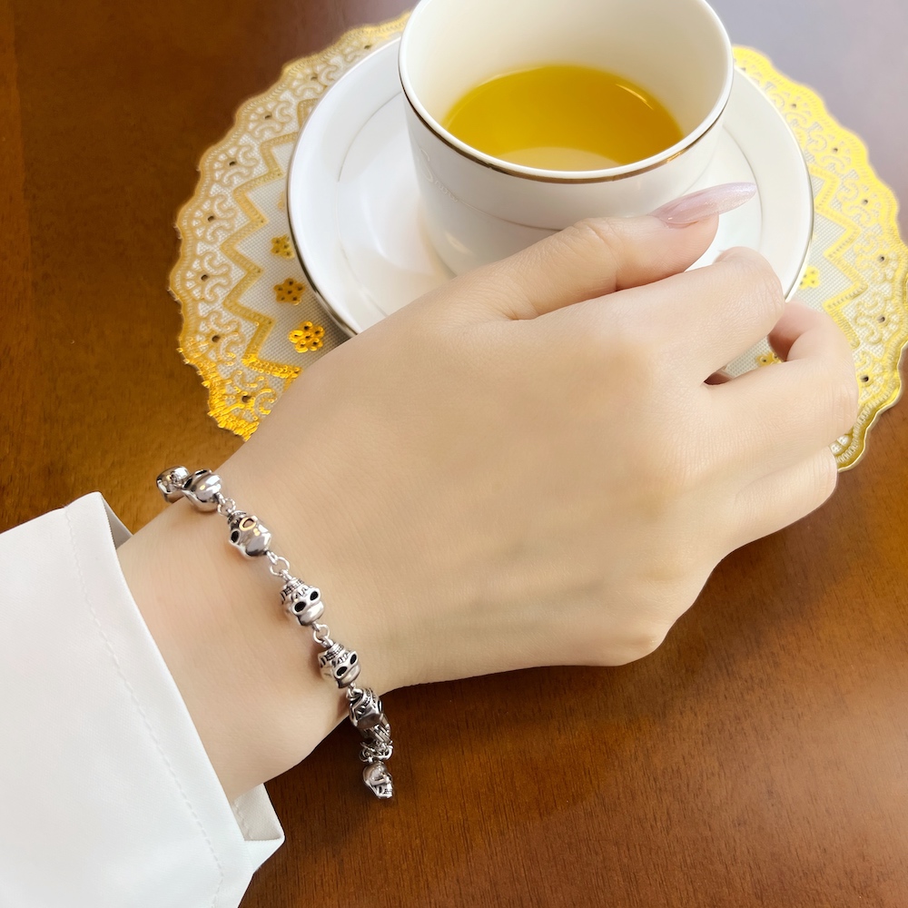 Schädel Link Kette Armbänder P – Street Fashion Europe Bewertung und Preis