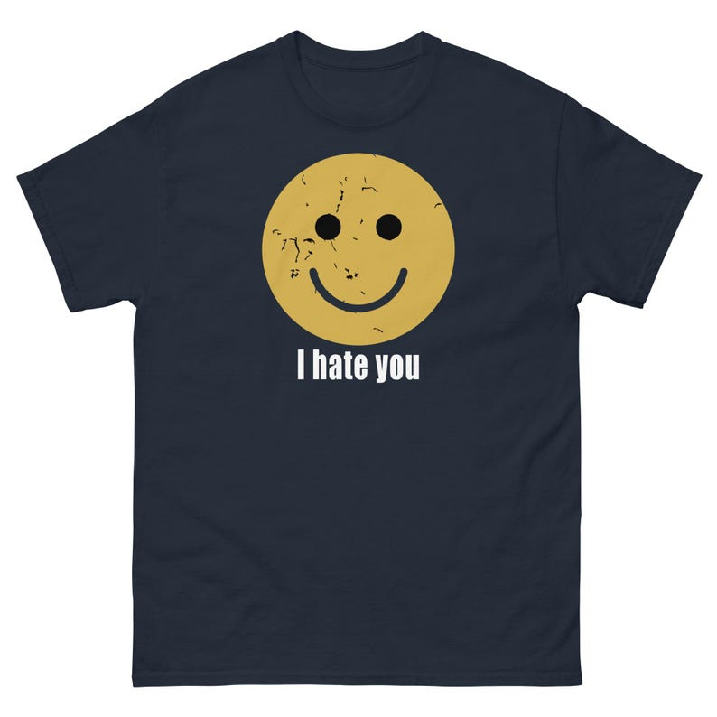 Ich hasse dich, Smiley-Gesicht – Street Fashion Model Bewertung und Preis
