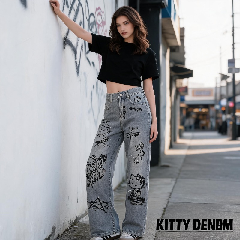 Niedliche Keiokitty Strass Gra – Street Fashion Model Bewertung und Preis