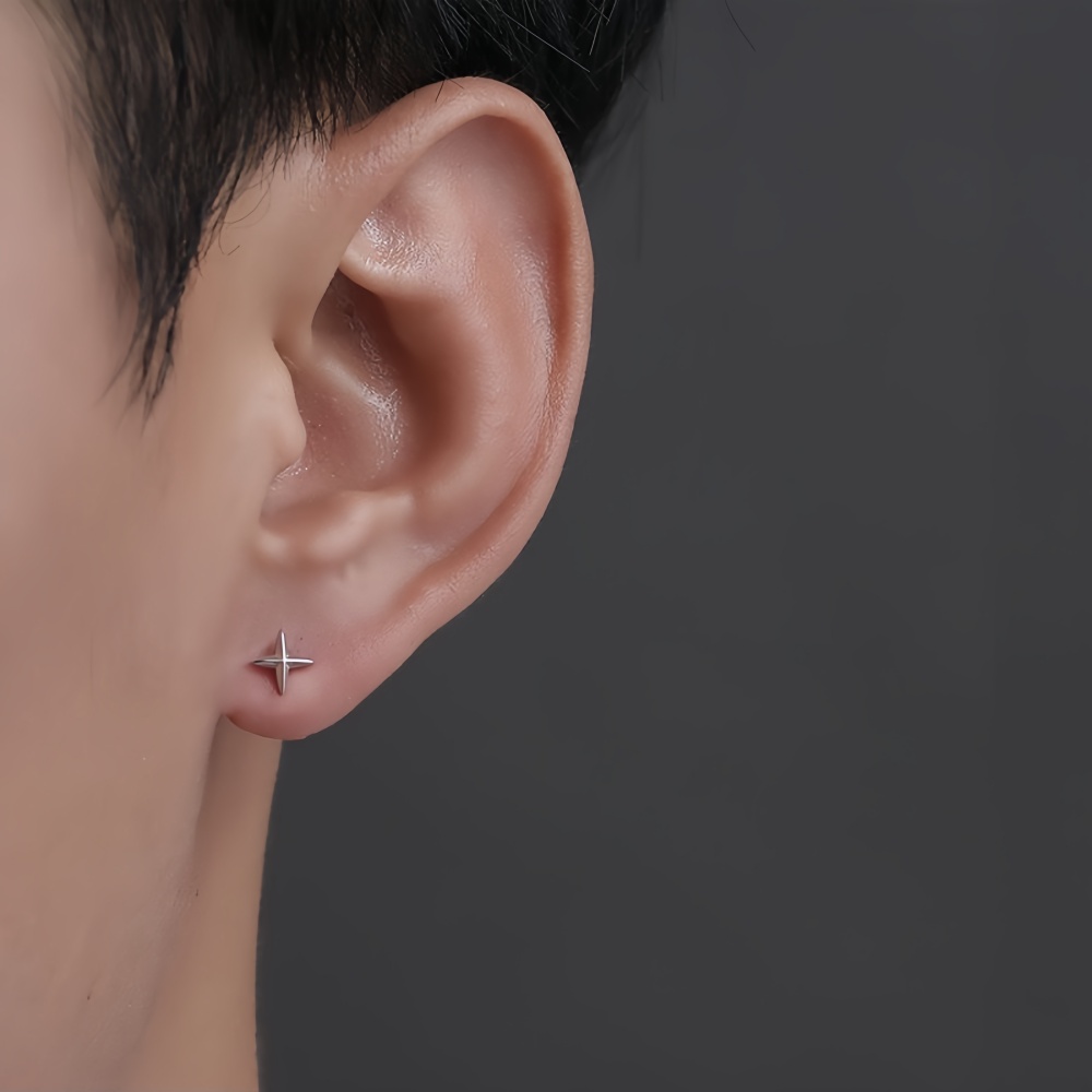 Einfache Kreuz Sterne Männer L – Street Fashion Earrings Bewertung und Preis