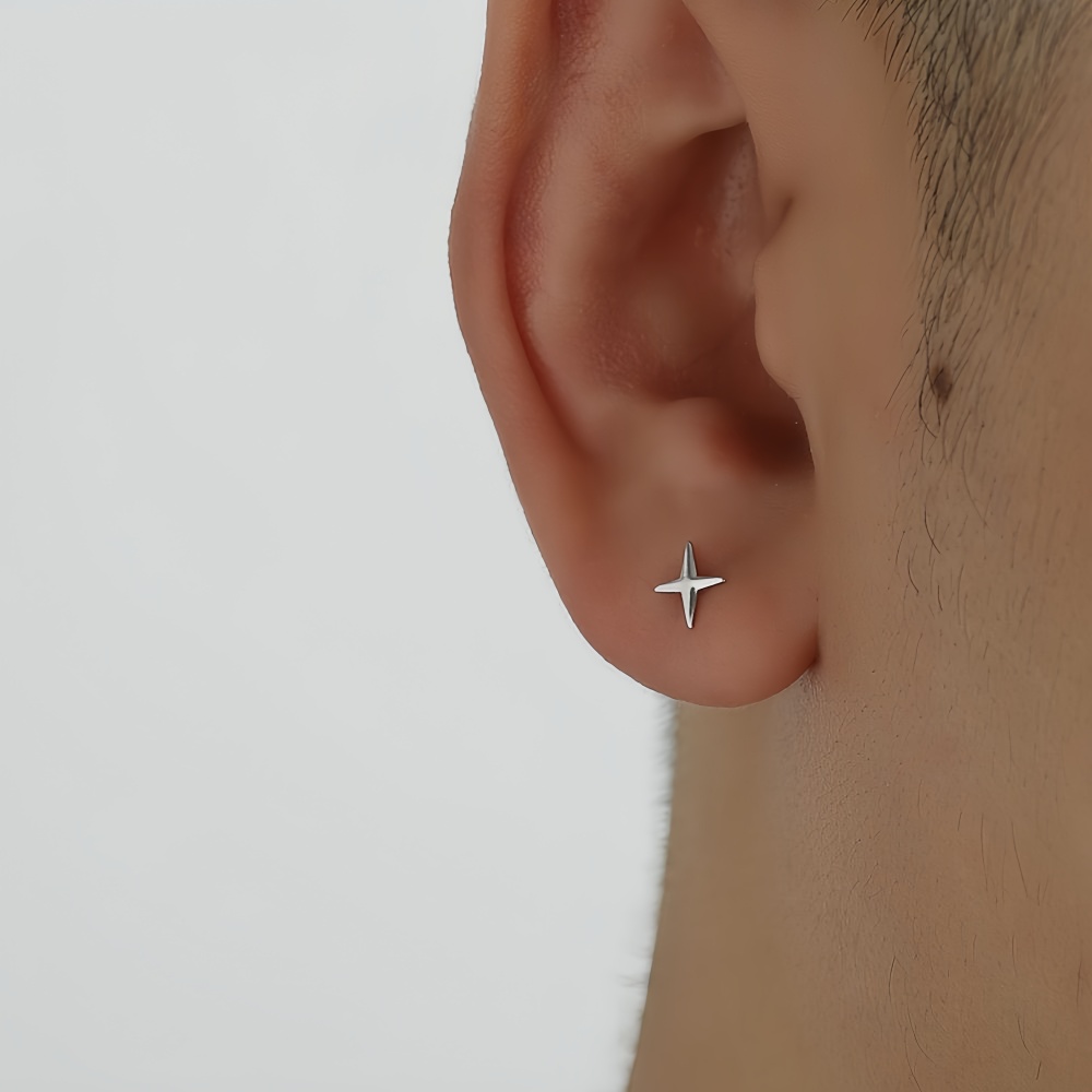 Einfache Kreuz Sterne Männer L – Street Fashion Earrings Bewertung und Preis