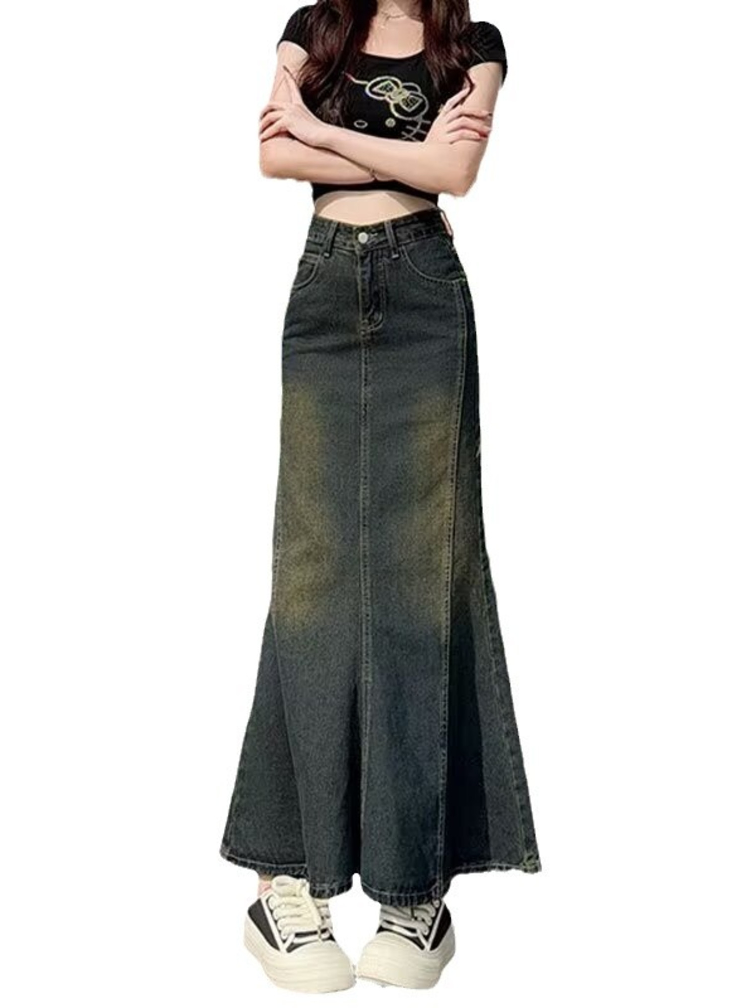 Damen Vintage Gewaschener Deni – Street Fashion Vintage Bewertung und Preis