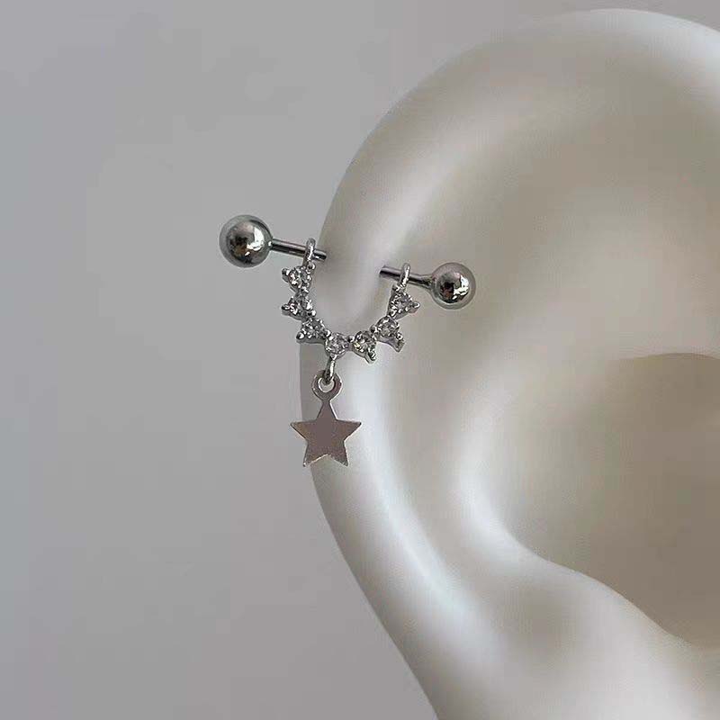 Sexy Trendige Zirkon-Stern-Ohr – Street Fashion Earrings Bewertung und Preis