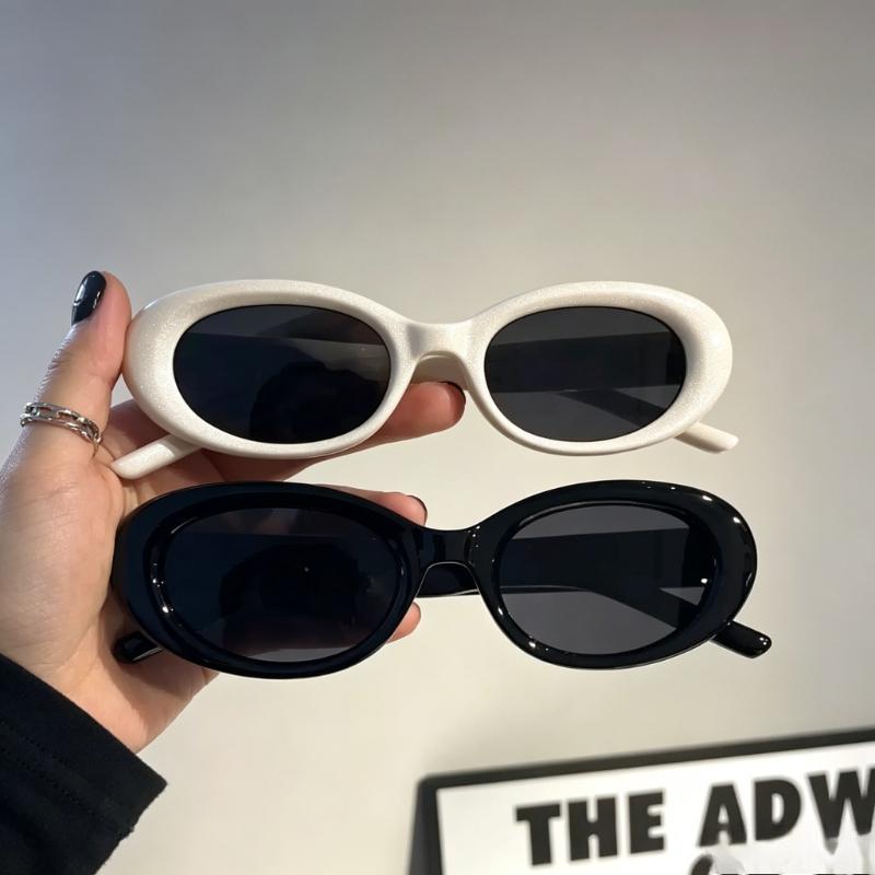 Retro Ovale Sonnenbrille für M – Street Fashion Photo Bewertung und Preis