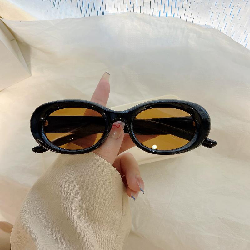 Retro Ovale Sonnenbrille für M – Street Fashion Photo Bewertung und Preis