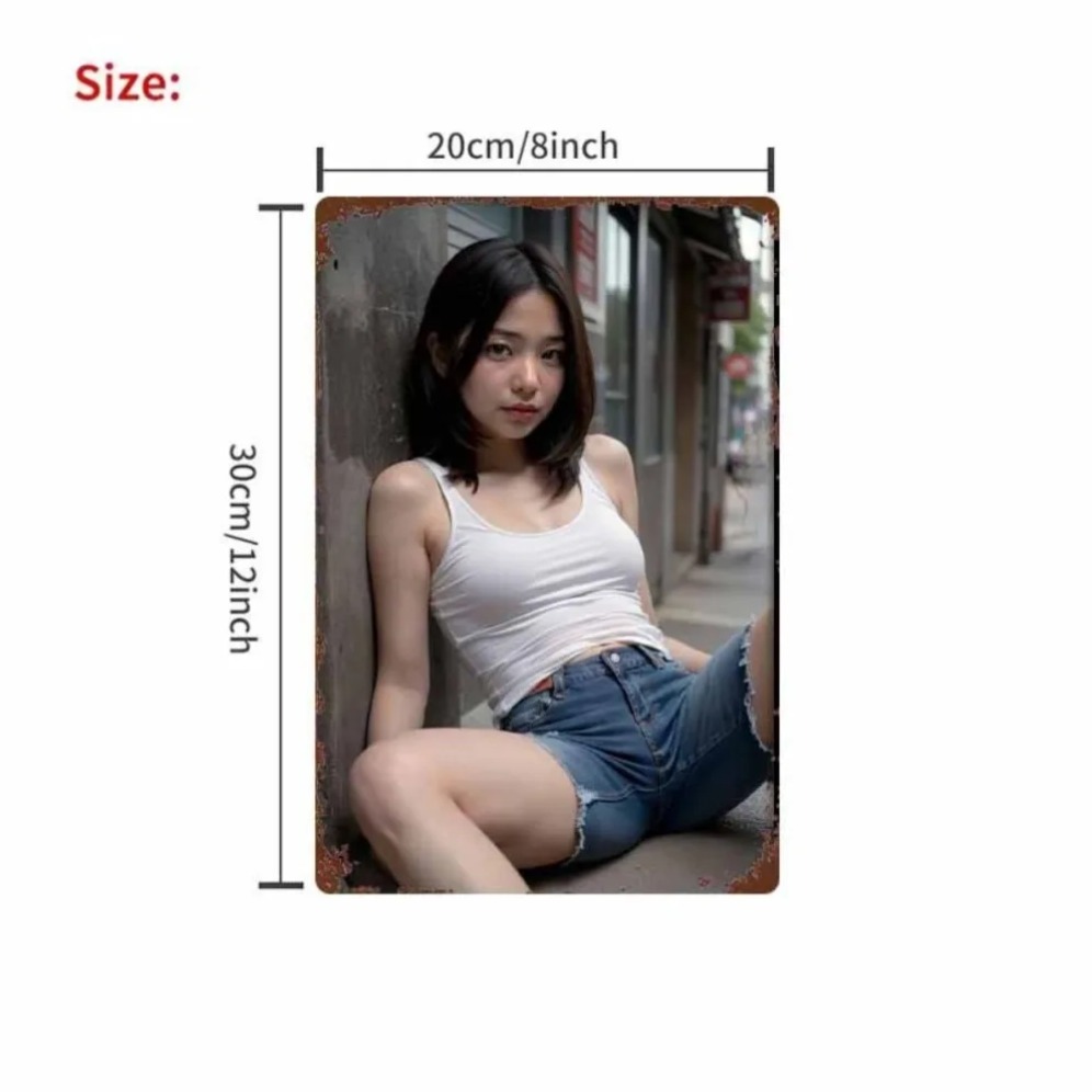 Neue Trendige HD Metall-Wandku – Asian Street Fashion Girls Bewertung und Preis